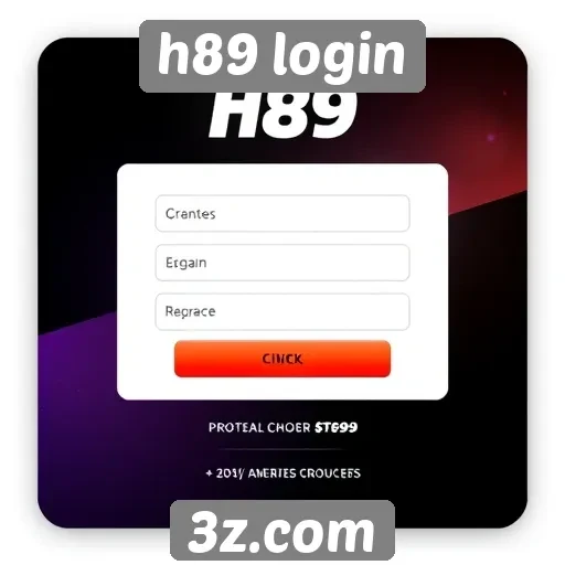 Avaliação da interface do jogador no h89 login